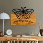 Wallity Butterfly 5 Escultura de pared en madera nogal y metal negro
